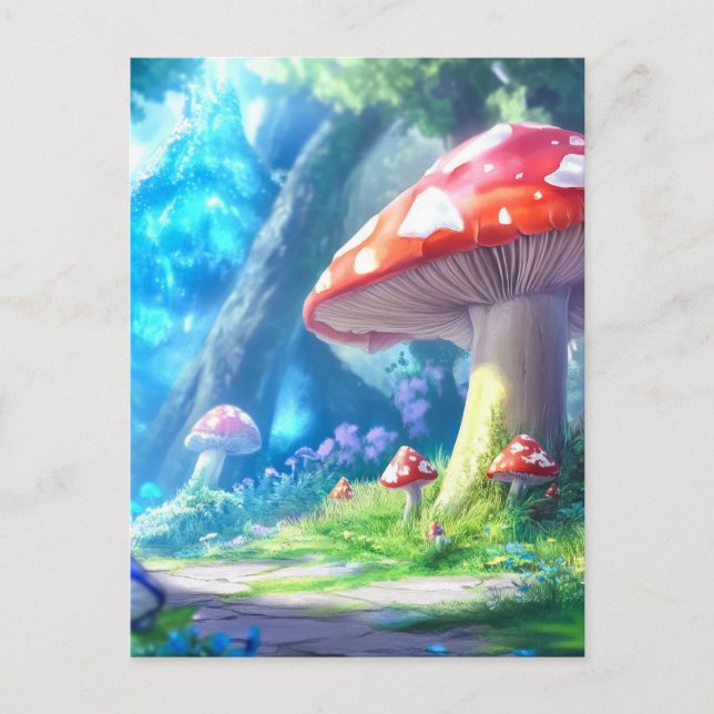 Postal Bosque de hongos (Anverso)