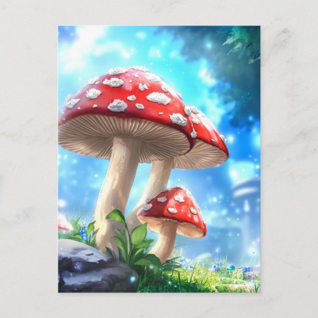 Postal Bosque de hongos (Anverso)