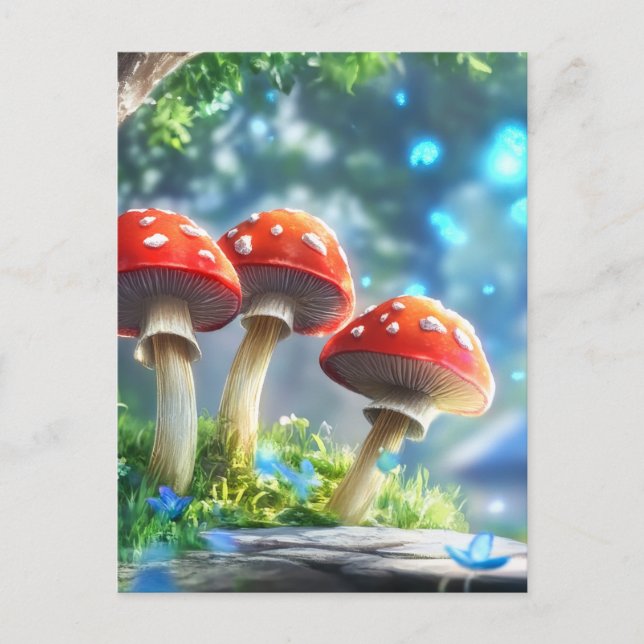 Postal Bosque de hongos (Anverso)