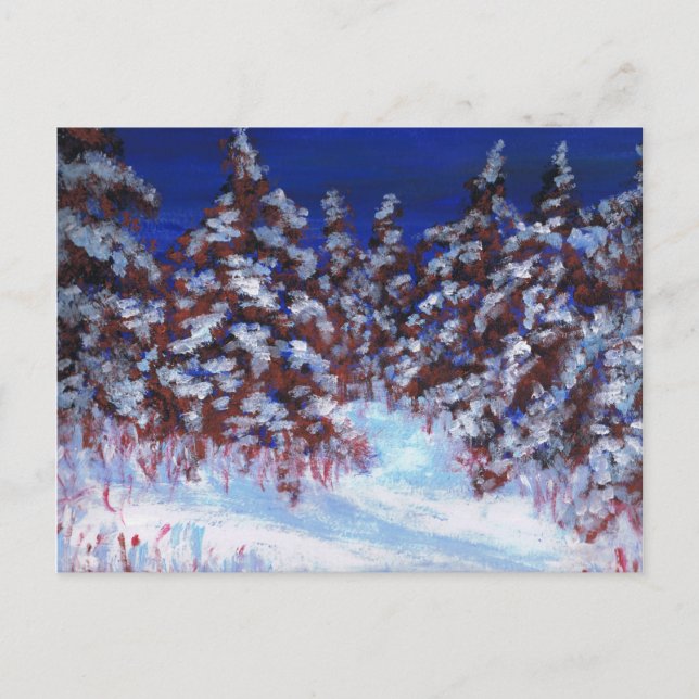 Postal bosque de invierno (Anverso)