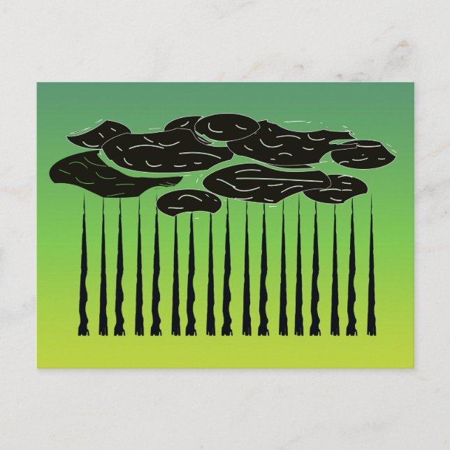 Postal Bosque de madera (Anverso)