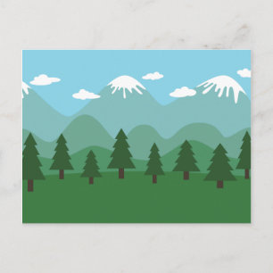 Postal Bosque de montaña