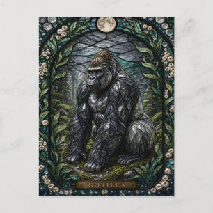 Postal Bosque de musgo de gorila vidrio teñido Illumina