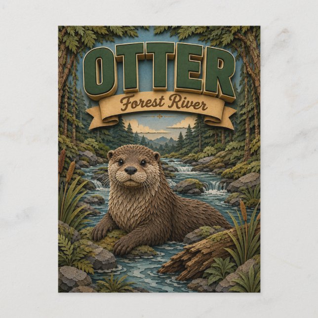 Postal Bosque de Nutria Río POPCUT (Anverso)