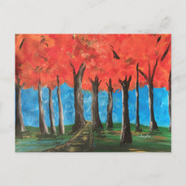 Postal Bosque de otoño