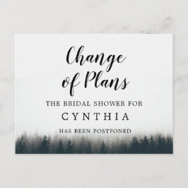 Postal Bosque de Pinos Minimalista Rústico Pospuesto