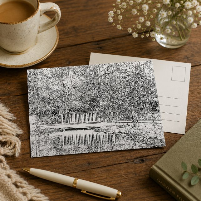 Postal Bosque en blanco y negro (Subido por el creador)