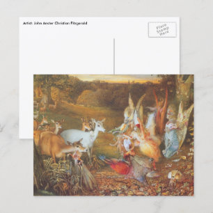 Postal Bosque Encantado del artista John Anster Fitzgeral