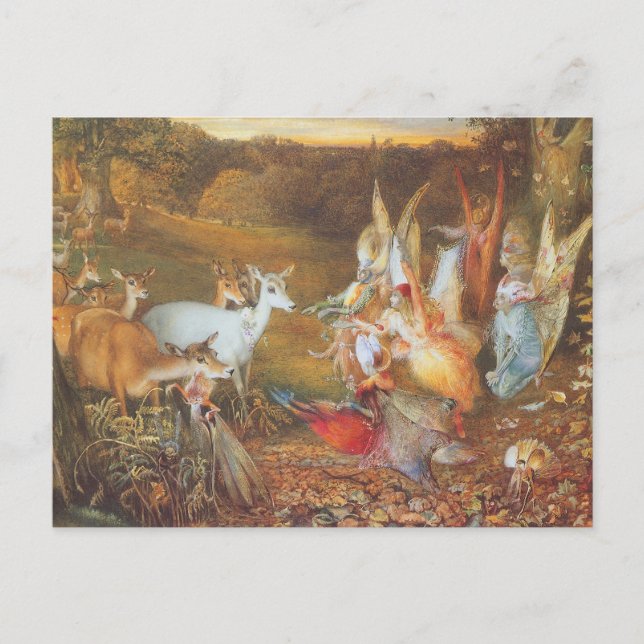 Postal Bosque Encantado del artista John Anster Fitzgeral (Anverso)