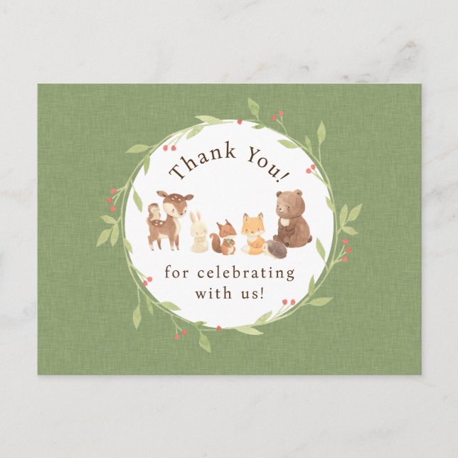 Postal Bosque encantado Gracias (Anverso)