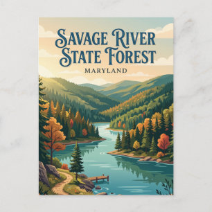 Postal Bosque Estatal del Río Savage Maryland