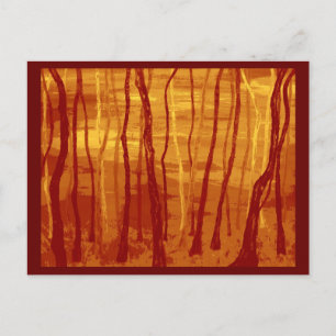Postal bosque extraño
