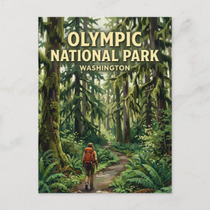 Postal Bosque lluvioso de Hoh Forks Washington