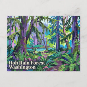 Postal Bosque Lluvioso Hoh Washington EE. UU.
