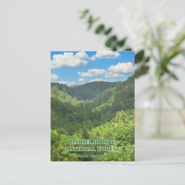 Postal Bosque nacional Daniel Boone con vistas a Kentucky (Anverso de pie)