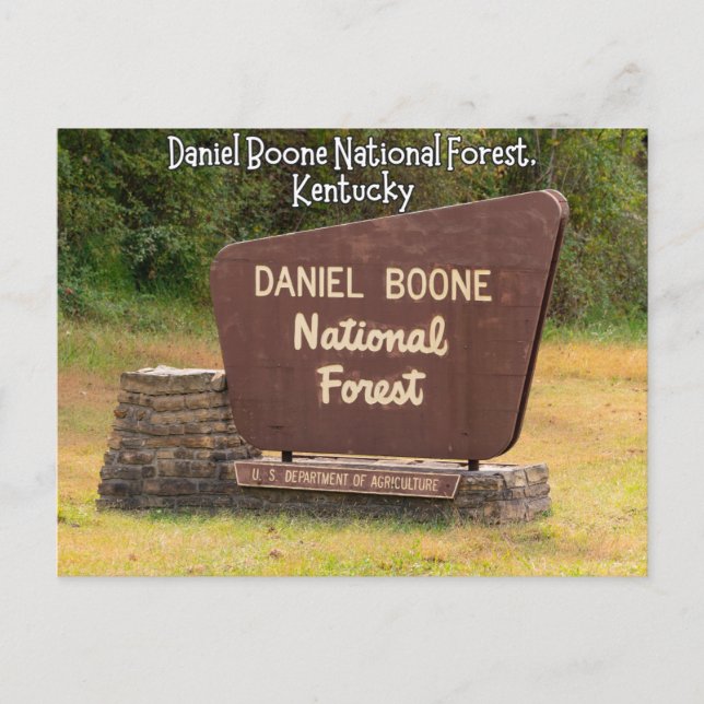 Postal Bosque Nacional Daniel Boone Kentucky (Anverso)