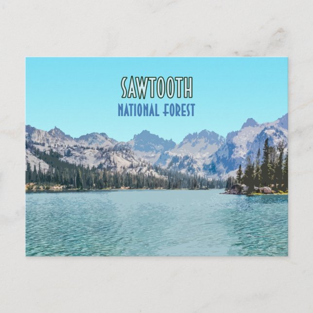 Postal Bosque nacional de Sawtooth Idaho (Anverso)