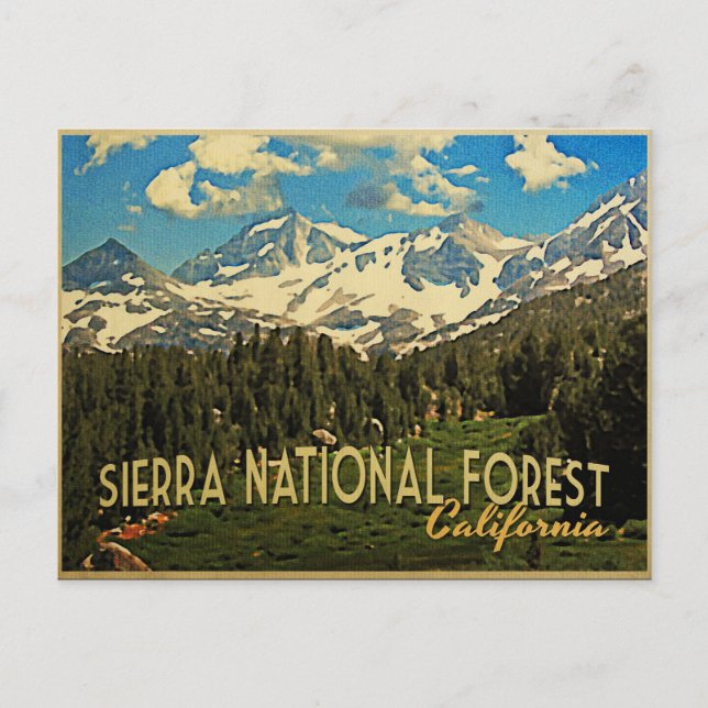Postal Bosque nacional de Sierra California (Anverso)