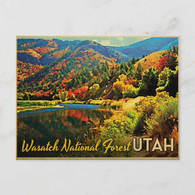 Postal Bosque nacional de Utah Wasatch (Anverso)