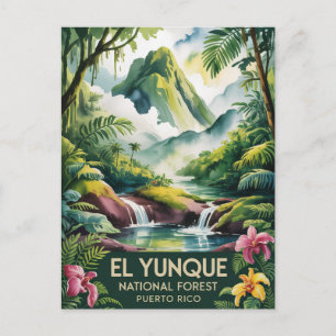 Postal Bosque Nacional El Yunque Puerto Rico Pintura