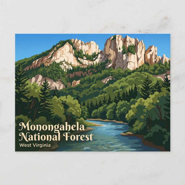 Postal Bosque Nacional Monongahela EE. UU. (Anverso)