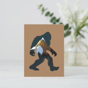 Postal Bosque Nocturno Bigfoot