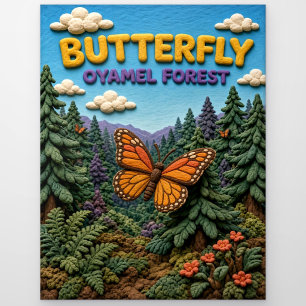 Postal Bosque Oyamel de Mariposa KlayKoo Moderno