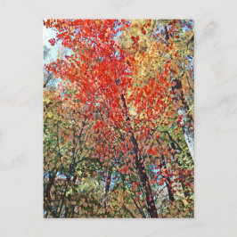 Postal bosque puntillista