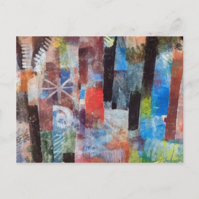 Postal Bosque tropical de Paul Klee (Anverso)