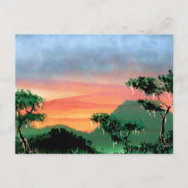 Postal Bosque tropical radiante