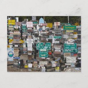 Postal Bosque Watson Lake Rótulo Post