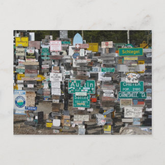 Postal Bosque Watson Lake Rótulo Post