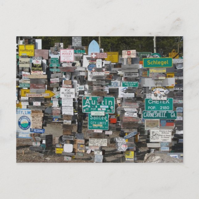 Postal Bosque Watson Lake Rótulo Post (Anverso)