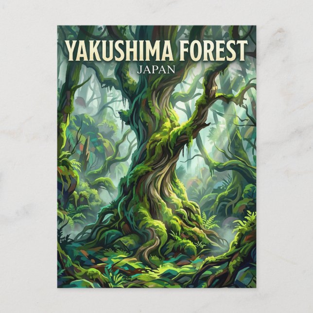 Postal Bosque Yakushima Japón (Anverso)