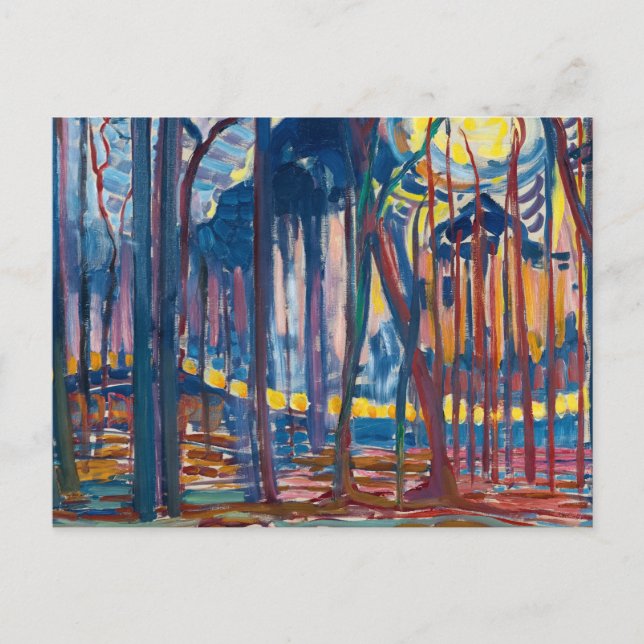 Postal Bosques cerca de Oele, 1908 por Piet Mondrian (Anverso)