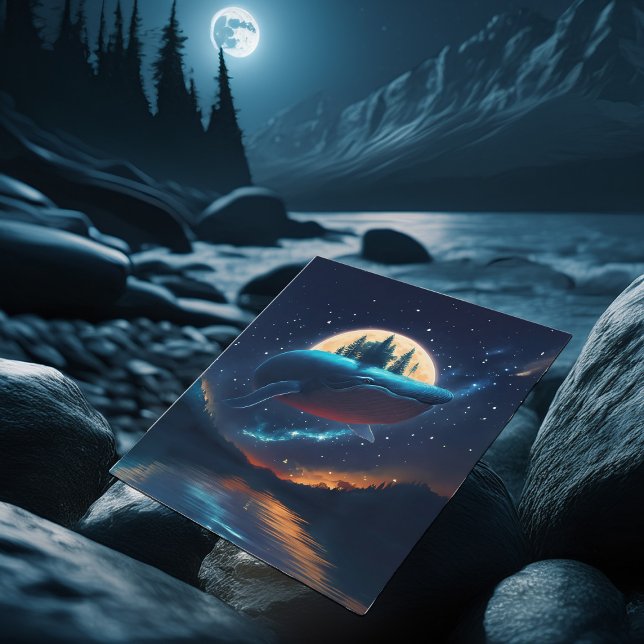 Postal Bosques estelares voladores de ballena ballena dor (Subido por el creador)