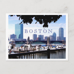 Postal Boston: Barcos, ramas y puentes