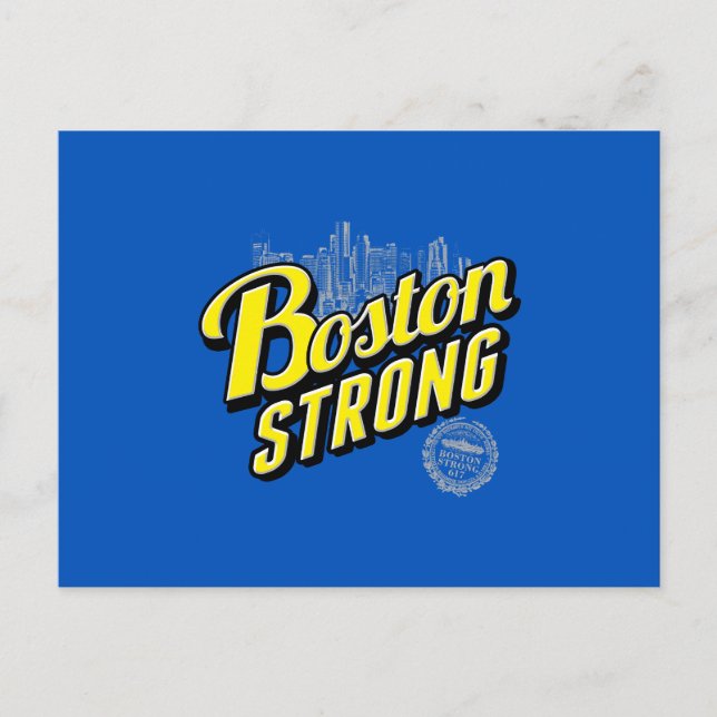 Postal Boston City recuerda con fuerza el azul (Anverso)