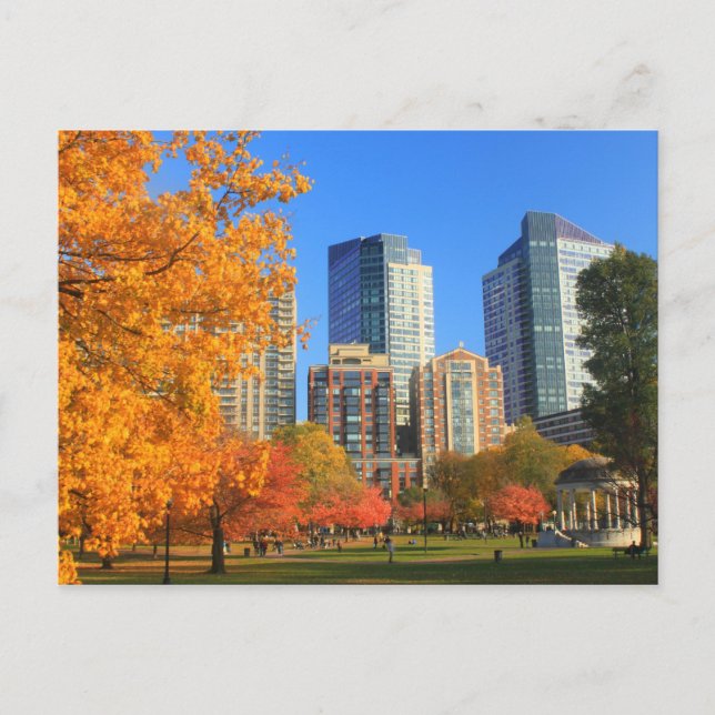 Postal Boston Common en otoño (Anverso)