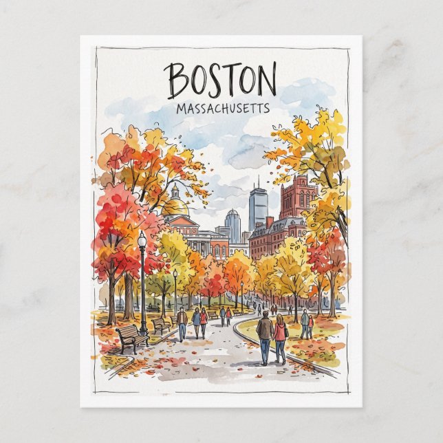 Postal Boston Common Massachusetts (Anverso)