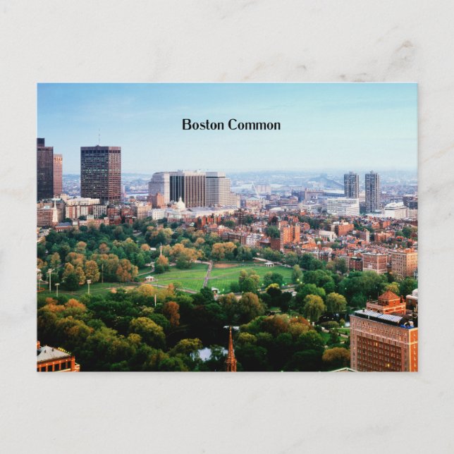 Postal Boston Common, parque público, (Anverso)