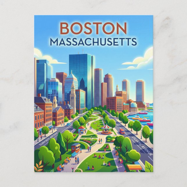 Postal Boston EE. UU. (Anverso)