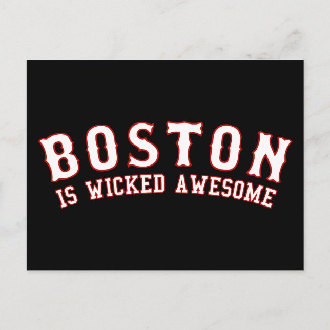 Postal Boston es malvado e increíble (Anverso)