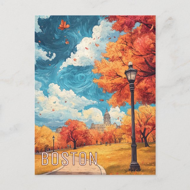 Postal Boston MAMÁES USA Travel (Anverso)