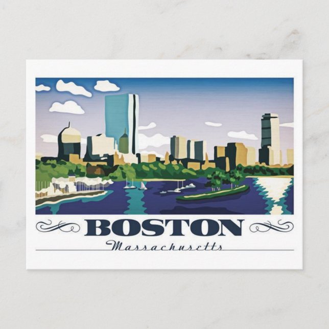 Postal Boston, Massachusetts (Anverso)