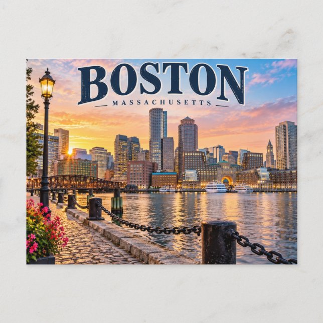 Postal Boston, Massachusetts (Anverso)