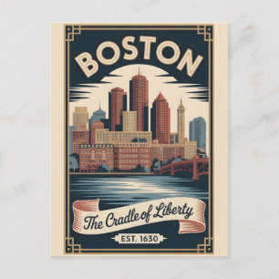 Postal Boston Massachusetts Antiguo Cuna de la Libertad 