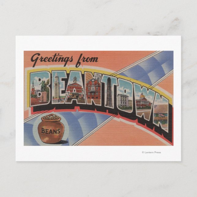 Postal Boston, Massachusetts (ciudad de Bean) (Anverso)