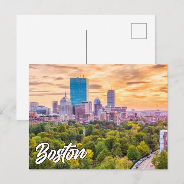 Postal Boston, Massachusetts, Estados Unidos (Anverso / Reverso)