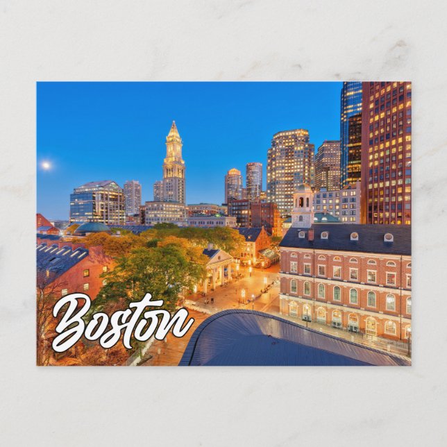 Postal Boston, Massachusetts, Estados Unidos (Anverso)